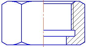 Рис.1.1. Схематическое изображение гайки накидной