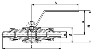 Рис.1. Схематическое изображение кранов АРС6 (присоединение штуцерное, ниппельное)