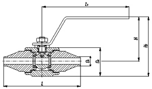 Рис.1. Схематическое изображение кранов АРС6 (присоединение под приварку)