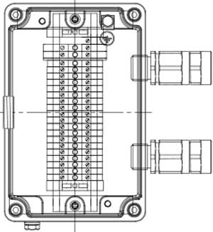 Рис.1. Схематическое изображение соединительной коробки КСРВ-Т69