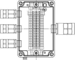 Рис.1. Схематическое изображение соединительной коробки КСРВ-Т70