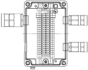 Рис.1. Схематическое изображение соединительной коробки КСРВ-Т74