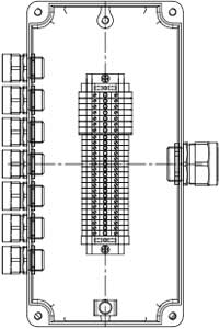Рис.1. Схематическое изображение соединительной коробки КСРВ-Т80