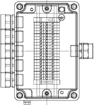 Рис.1. Схематическое изображение коробки соединительной КСРВ-Т21