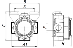 Схематическое изображение коробок СКВ-ТСГ90N1 - СКВ-ТСГ144N6
