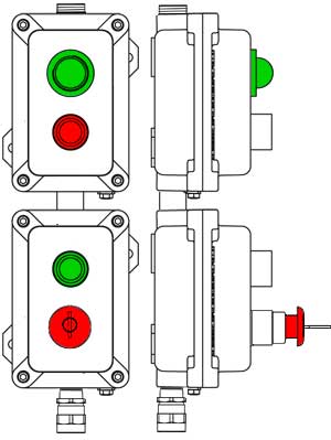 Рис.1. Схематическое изображение поста управления и индикации ПКИВА701