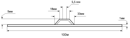 Рис.1. Габаритные и присоединительные размеры крепления на 100мм для трансформаторов (150-400 Вт)