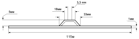 Рис.1. Габаритные и присоединительные размеры крепления на 115 мм для трансформаторов (300-1000 Вт)