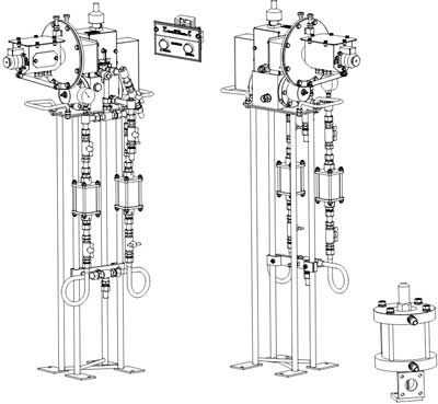 Рис.1. Схематическое изображение установки гидравлических регуляторов давления УГРД