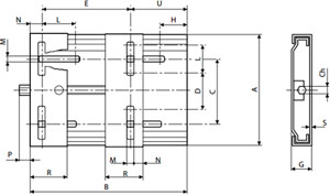 Рис.1. Схема салазки для электродвигателей