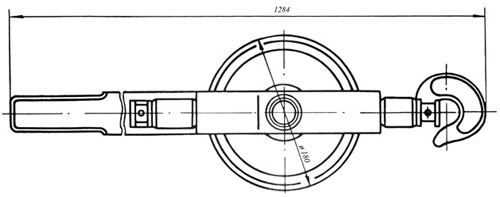 Рис.1. Схема лебедки ручной ЛР-1