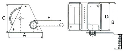 Рис.1. Схема лебедок ручных шестеренных ЛРШ-1000, ЛРШ-2000
