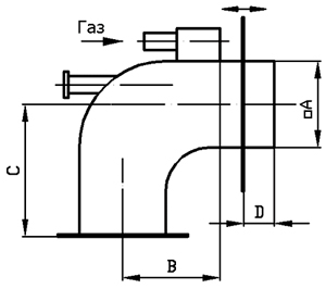 Рис.1. Схема горелки МДП (МДГГ)