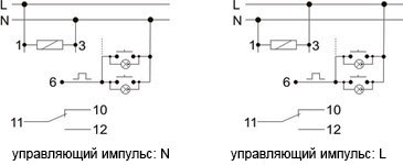 Рис.1. Схема подключения реле BIS-411