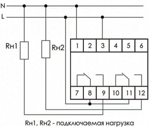 Рис.1. Схема подключения реле PCU-510