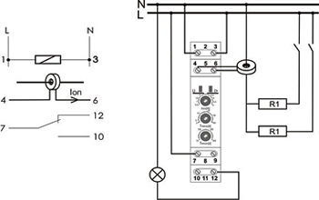 Рис.1. Схема подключения ограничителя мощности ОМ-611