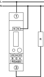 Рис.1. Схема подключения счетчика LE-01MR