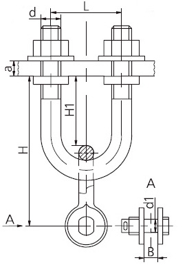 Рис.1.2. Схематическое изображение узла крепления КГП-12-1А