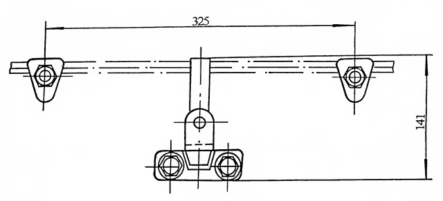 Рис.1. Схематическое изображение подвеса скользящего трамвайного НЭ 029.00.00.00 