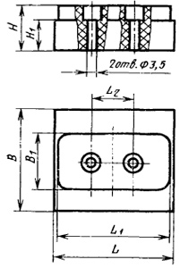 Рис.2. Габаритный чертеж клеммных колодок СО3-2,5, О3-4,0
