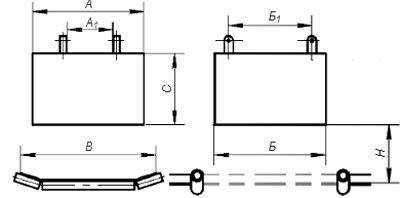 Рис.1. Схема габаритных размеров сепаратора ПН-Р