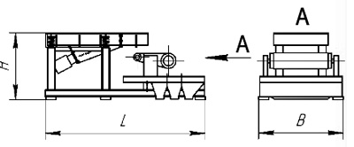 Рис.1. Схема габаритных размеров сепаратора РС-В