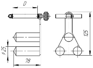 Рис.2. Схема габаритных размеров сепаратора С-1-3