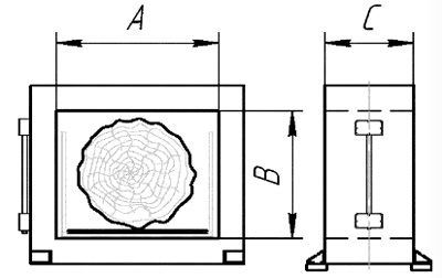 Рис.1. Габаритный чертеж металлодетектора туннельного ДМТ2А